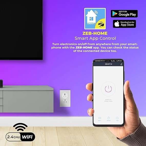 Zebronics Smart Wi-Fi Plug (10A) - Image 4